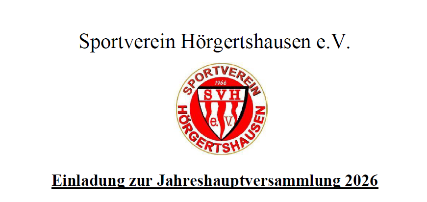 Jahreshauptversammlung  SVH 2026